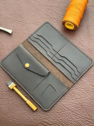 Flip Long Wallet – Chocolate Brown Wax Pull-Up Leather