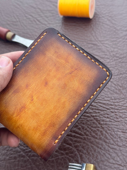 Bifold Wallet – Veg-Tan Leather with Hand Die Detailing